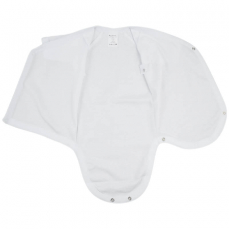 Body cu maneca scurta pentru fete Mini Bimbi 130323-1, Alb [3]