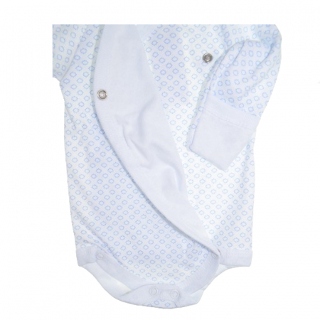 Body cu maneca lunga pentru baieti Mini Bimbi 100323-1, Alb [2]