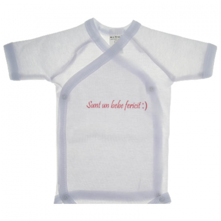 Body cu maneca scurta pentru fete Mini Bimbi 130323, Alb [1]