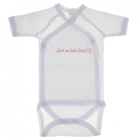 Îmbrăcăminte fete - Body cu maneca scurta pentru fete Mini Bimbi 130323, Alb