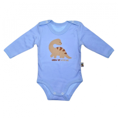 Body-uri baieti - Body cu maneca lunga, pentru baieti, Mini Junior 1118A, Albastru