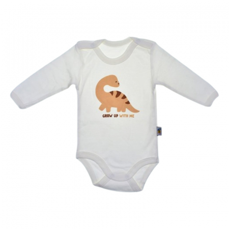 Body-uri baieti - Body cu maneca lunga, pentru baieti, Mini Junior 1118A2, Alb
