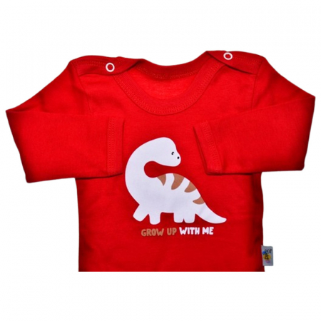 Body cu maneca lunga, pentru baieti, Mini Junior 1118R2, Rosu [1]