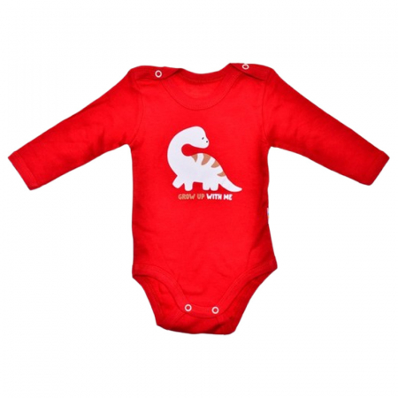 Body-uri baieti - Body cu maneca lunga, pentru baieti, Mini Junior 1118R2, Rosu