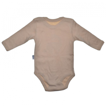 Body cu maneca lunga, pentru baieti, Mini Junior 1118B, Bej [2]