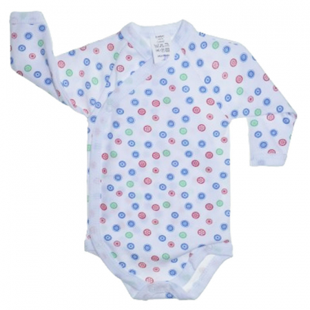 Body-uri baieti - Body cu maneca lunga pentru copii Mini Junior 220124-2, Alb