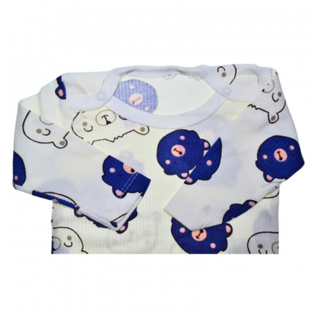 Body cu maneca lunga, pentru baieti Mini Junior 2802A, Alb [1]