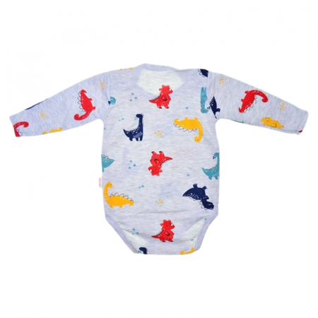 Body cu maneca lunga, pentru baieti, Mini Junior BD2910G2, Gri [2]