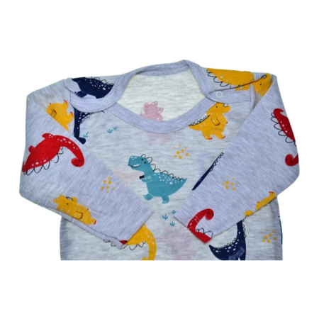 Body cu maneca lunga, pentru baieti, Mini Junior BD2910G2, Gri [1]