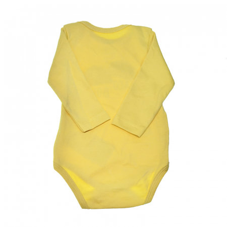 Body cu maneca lunga pentru baieti Mini Junior BDY-16448-1, Galben [1]