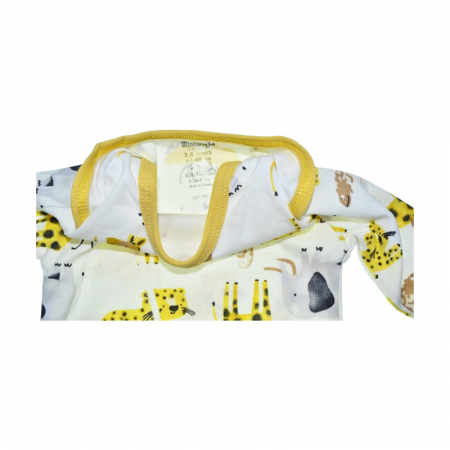 Body cu maneca lunga pentru copii Mini Junior, BDY-18117G, Galben [1]