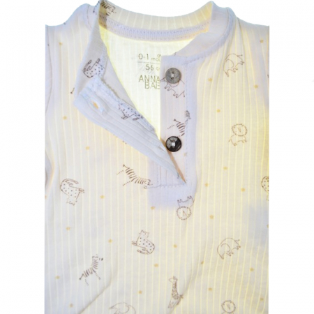 Body cu maneca lunga pentru baieti Mini Junior BDY-2469, Bej [2]