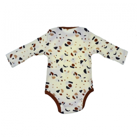 Body cu maneca lunga pentru baieti  Mini Junior BDY-3MJ, Maro [2]
