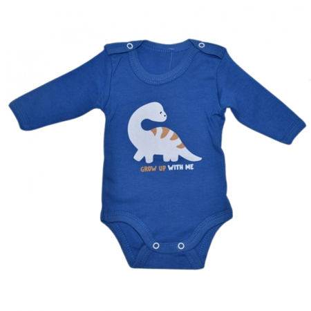 Body-uri baieti - Body cu maneca lunga pentru baieti Mini Junior BDY-MJ17, Albastru