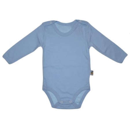 Body-uri baieti - Body cu maneca lunga pentru baieti Mini Junior BDY-MJ18, Albastru