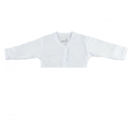 Body cu maneca lunga pentru baieti Pifou Model 11 M11-AL-14-46-50-cm, Alb [2]