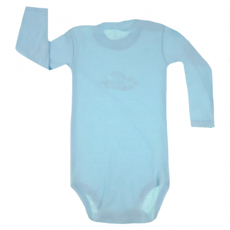 Body cu maneca lunga pentru baieti Pifou Model 13 ML13A-86-89-cm, Albastru [2]