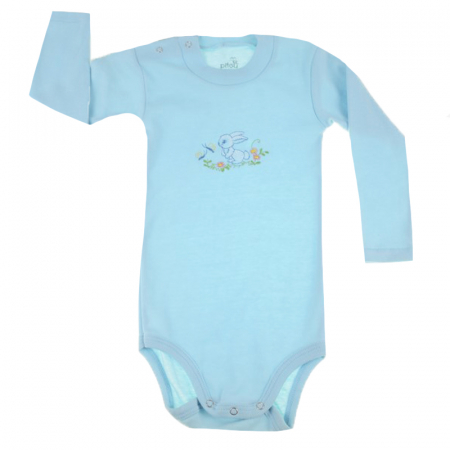 Body-uri baieti - Body cu maneca lunga pentru baieti Pifou Model 13 ML13A-86-89-cm, Albastru