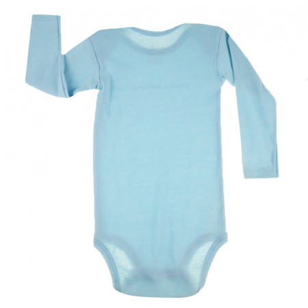 Body cu maneca lunga pentru baieti Pifou Model 6 ML6A-1A-86-89-cm, Albastru [1]