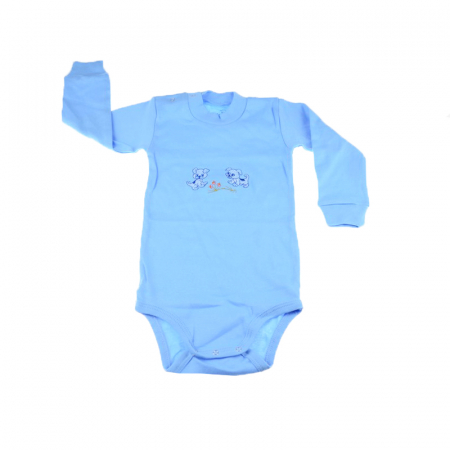 Body-uri baieti - Body cu maneca lunga pentru baieti Pifou Model 9 BPCP-5A-62-cm, Albastru