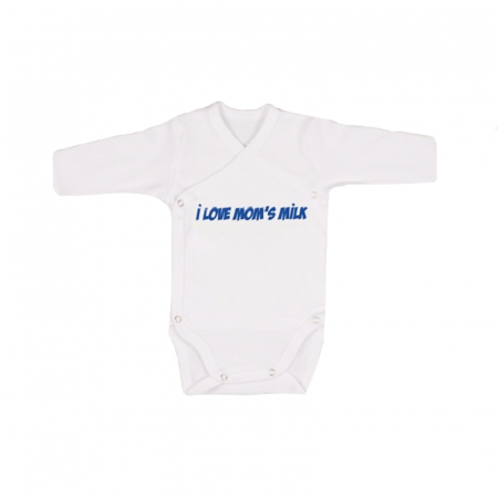 Body-uri baieti - Body cu maneca lunga pentru baieti Pifou Model10 A4-54-cm, Alb