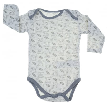 Body-uri baieti - Body cu maneca lunga pentru copii E Plus M 59754G-86-cm, Gri