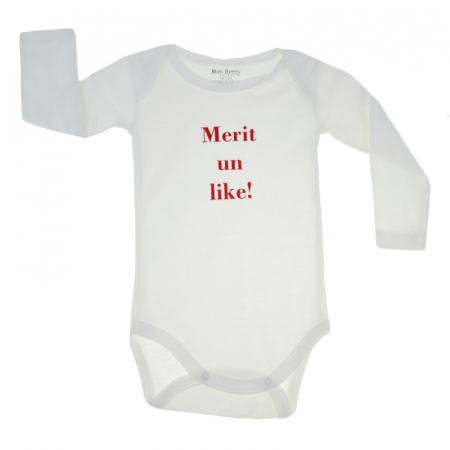Body-uri baieti - Body cu maneca lunga pentru copii Mini Bimbi BMB2-86-cm, Crem