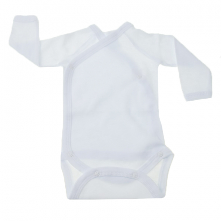 Body-uri baieti - Body cu maneca lunga pentru copii Mini Bimbi BMBB-1-62-cm, Alb
