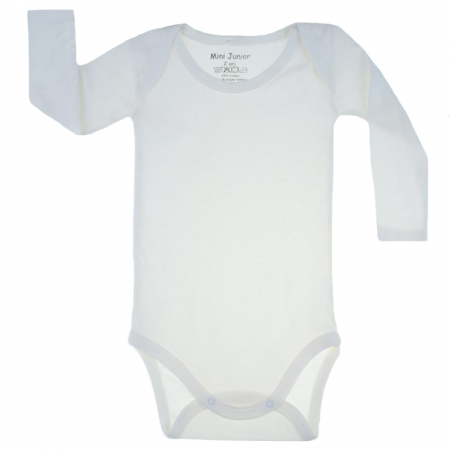 Body-uri baieti - Body cu maneca lunga pentru copii Mini Junior MJ-18C-92-cm, Crem