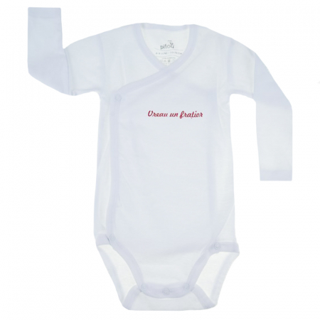 Body-uri baieti - Body cu maneca lunga pentru copii Pifou Model 10 ML10-A2A-70-76-cm, Alb
