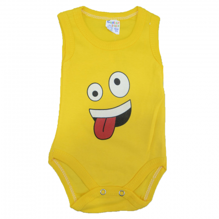 Body-uri baieti - Body fara maneci pentru copii Cantaz Baby CNT-1-62, Galben