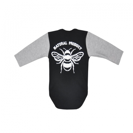 Body cu maneca lunga pentru copii Koala Bee AM1-029, Negru [1]