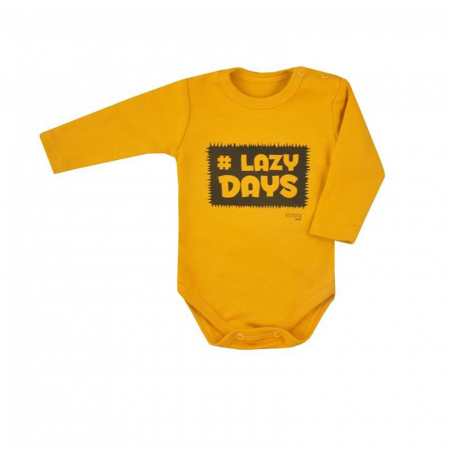 Body-uri baieti - Body cu maneca lunga pentru copii Koala Lazy Days 07-394G_62 cm, Galben