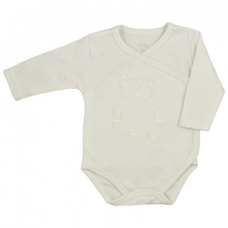 Îmbrăcăminte fete - Body cu maneca lunga pentru copii Koala Mis 09-393, Crem