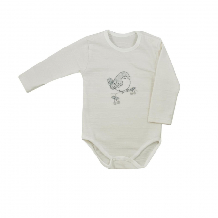 Body-uri baieti - Body cu maneca lunga pentru copii Koala Sikorka 08-311C_74 cm, Crem