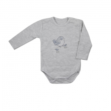 Body-uri baieti - Body cu maneca lunga pentru copii Koala Sikorka 08-311G_74 cm, Gri