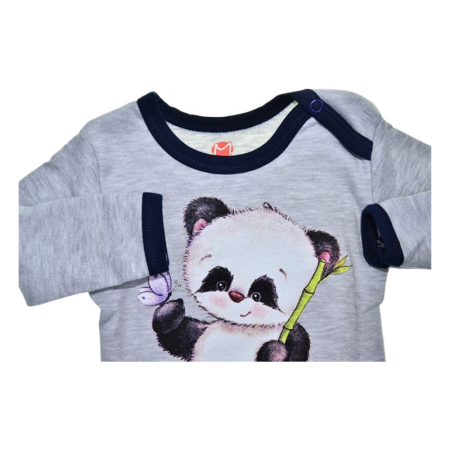 Body cu maneca lunga pentru copii, Marcinkowski 405570G, Gri [1]