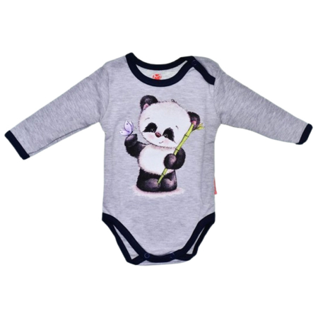 Body cu maneca lunga pentru copii, Marcinkowski 405570G, Gri [0]