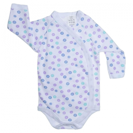 Îmbrăcăminte fete - Body cu maneca lunga pentru copii Mini Junior 220124-3, Alb