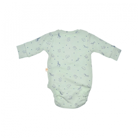 Body cu maneca lunga pentru copii, Mini Junior BDY-2469V, Verde [1]