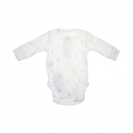 Body cu maneca lunga pentru copii, Mini Junior BDY-2469A, Alb [1]