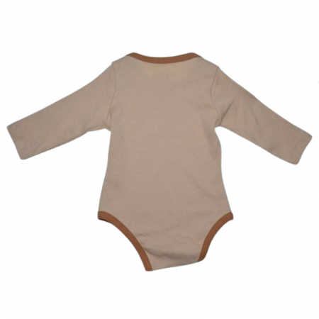Body cu maneca lunga pentru copii, Mini Junior, BDY-MJ3, Bej [1]