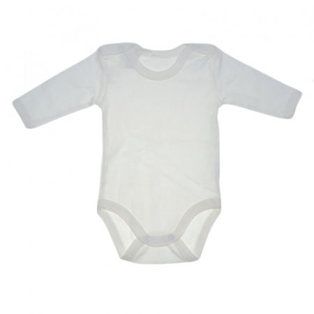Îmbrăcăminte fete - Body cu maneca lunga pentru copii Mini Junior BDY-MJ23, Crem