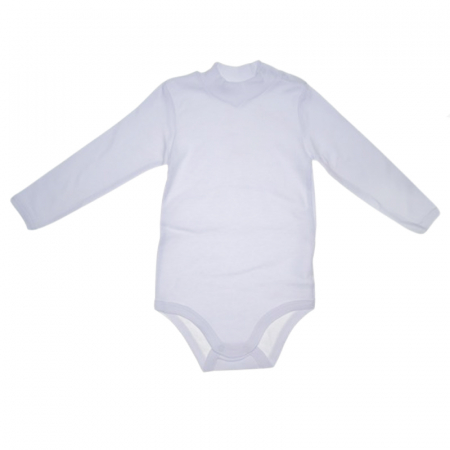 Body-uri fete - Body cu maneca lunga pentru copii Mini Junior BDY-MJ36, Alb