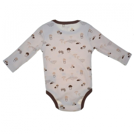 Body cu maneca lunga pentru copii, Mini Junior, BDY-MJ6, Crem [1]