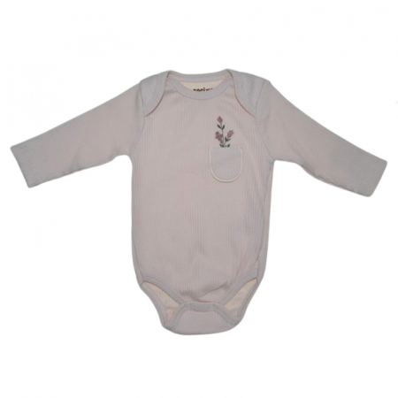 Îmbrăcăminte fete - Body cu maneca lunga pentru fete Mini Junior, BDY-MJ7, Roz