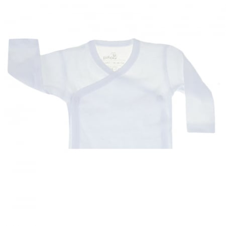 Body cu maneca lunga pentru copii Pifou Model 10 ML M10ML13-A1-70-76-cm, Alb [1]