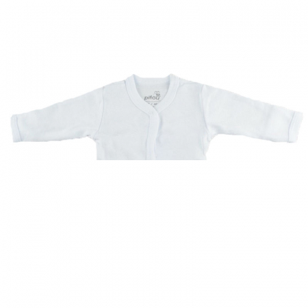 Body cu maneca lunga pentru copii Pifou Model 11 M11-AL-13A-46-50-cm, Alb [2]