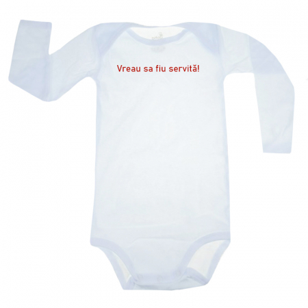 Îmbrăcăminte fete - Body cu maneca lunga pentru copii Pifou Model 6 MDL6-15, Alb