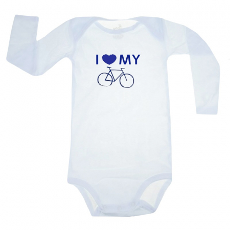 Body-uri baieti - Body cu maneca lunga pentru copii Pifou Model 6 MDL6-49, Alb